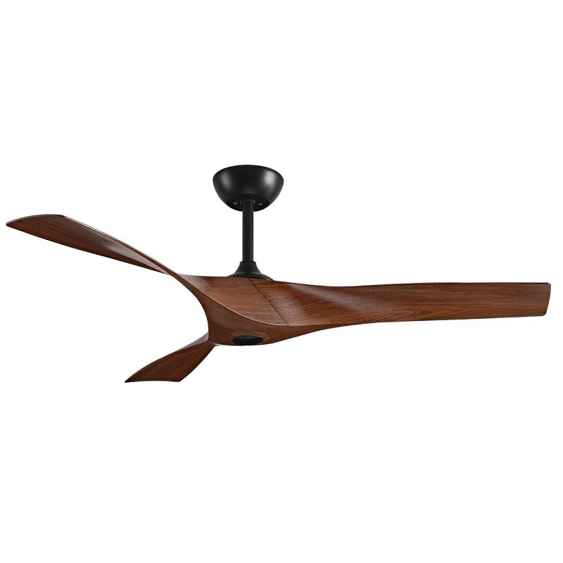 Large Modern Retro Industrial Ceiling Fan for Dining Living Room Variable Frequency Mute Remote Control Non-Light LED Plastic