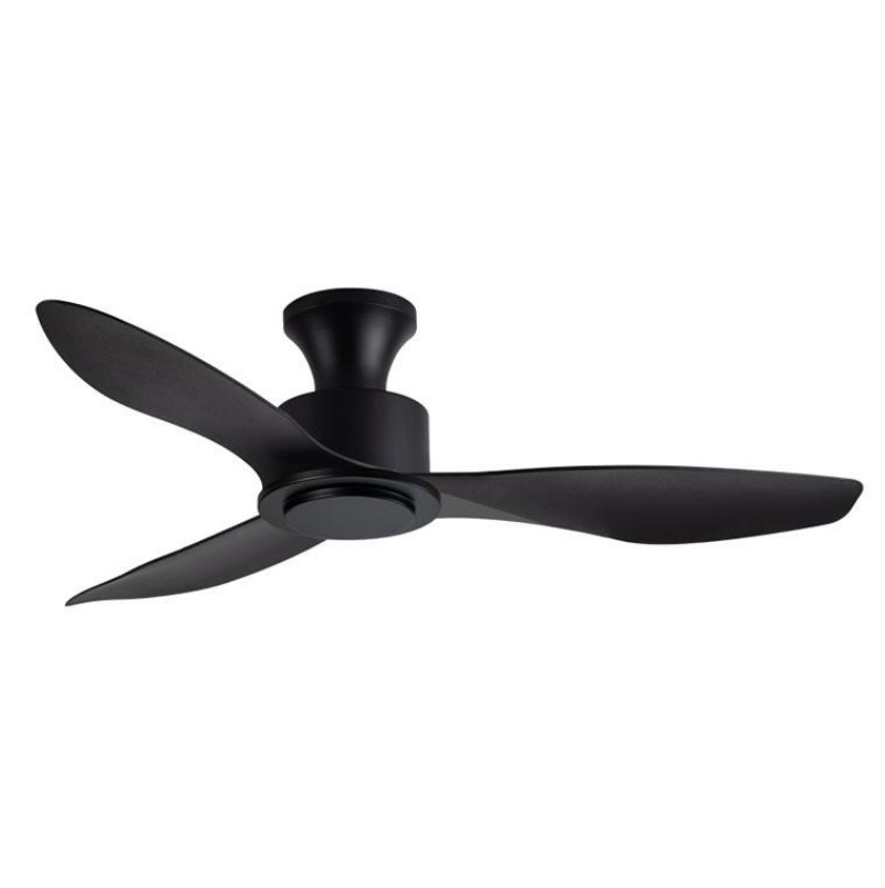 European Style DC 56 Inch 50W ABS 3 Blades Wall Control Remote Control Dimmable Led Ceiling Fan Black FAN LIGHT