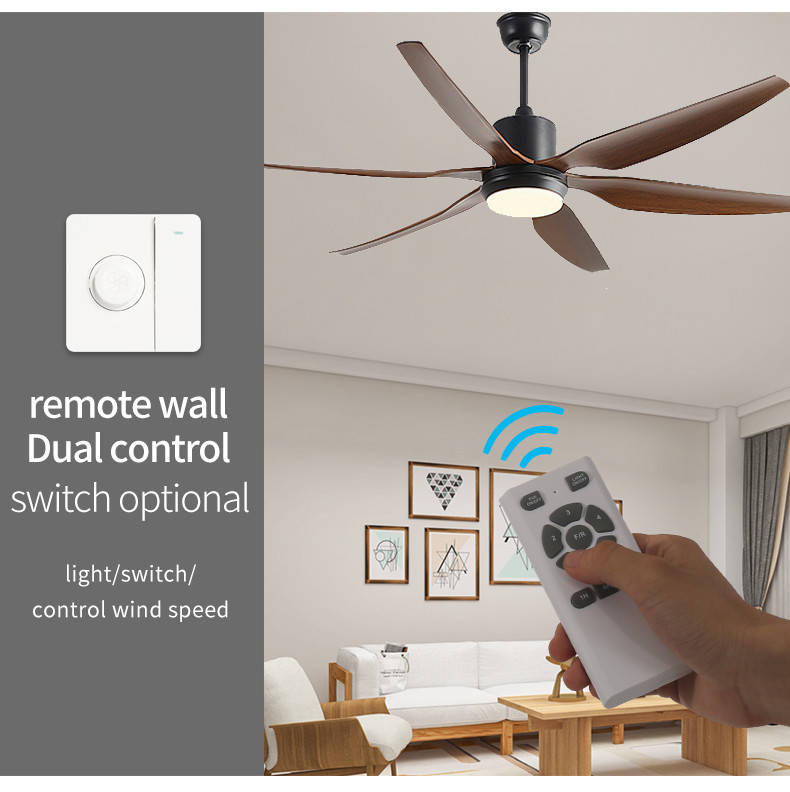 66 Inch Indoor Decorative Ceiling Fan With Led Light 3 Colour Change Fan With Light