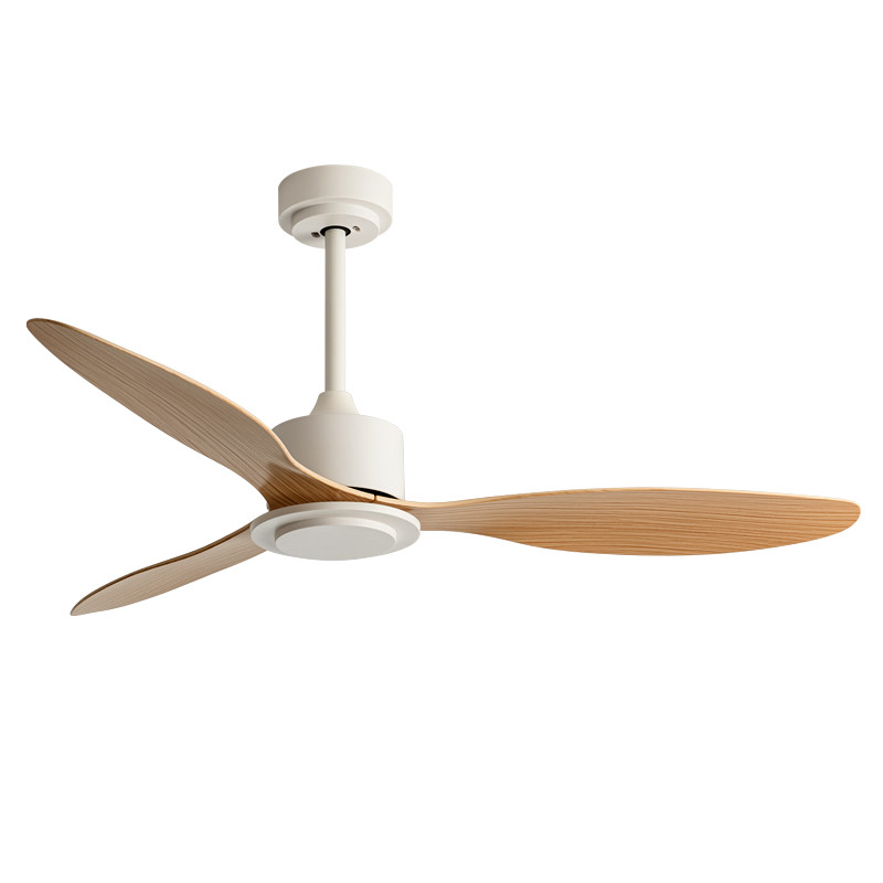 Moderner 42-Zoll-ABS-Deckenventilator mit schwarzen Holz blättern und weißer Motor fernbedienung ohne Lampe Wechselstrom motor