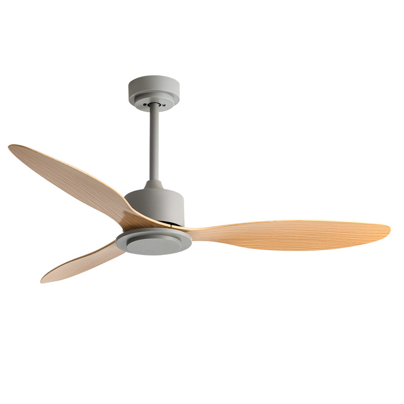 Moderner 42-Zoll-ABS-Deckenventilator mit schwarzen Holz blättern und weißer Motor fernbedienung ohne Lampe Wechselstrom motor