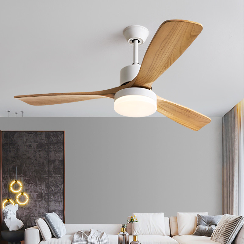 52 Zoll Nordic Low Floor Massivholz Decken ventilator mit Licht Raum dekor Ventilator Licht Schlafzimmer Esszimmer Wohnzimmer Decken ventilator
