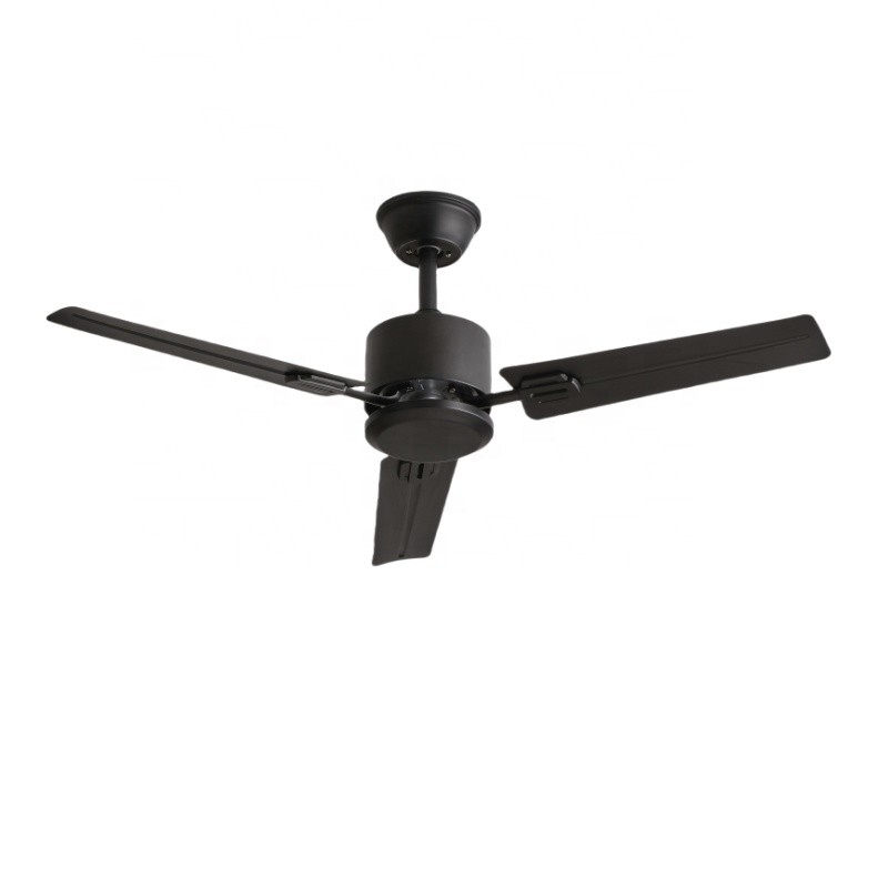Fabrik Bestseller 42 Zoll 52 Zoll DC Big Fan Black Metal 3 Flügel Decken ventilator ohne Lichter