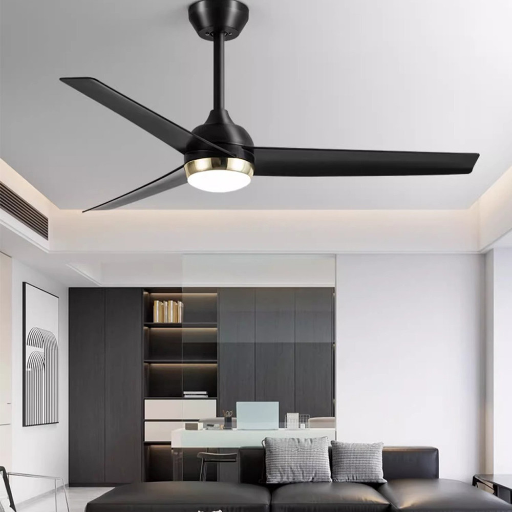52-Zoll-Deckenventilator mit Licht und elektrischem Decken ventilator mit drei Wind geschwindigkeiten und leisem Kupfer motor Drei ABS-Flügel