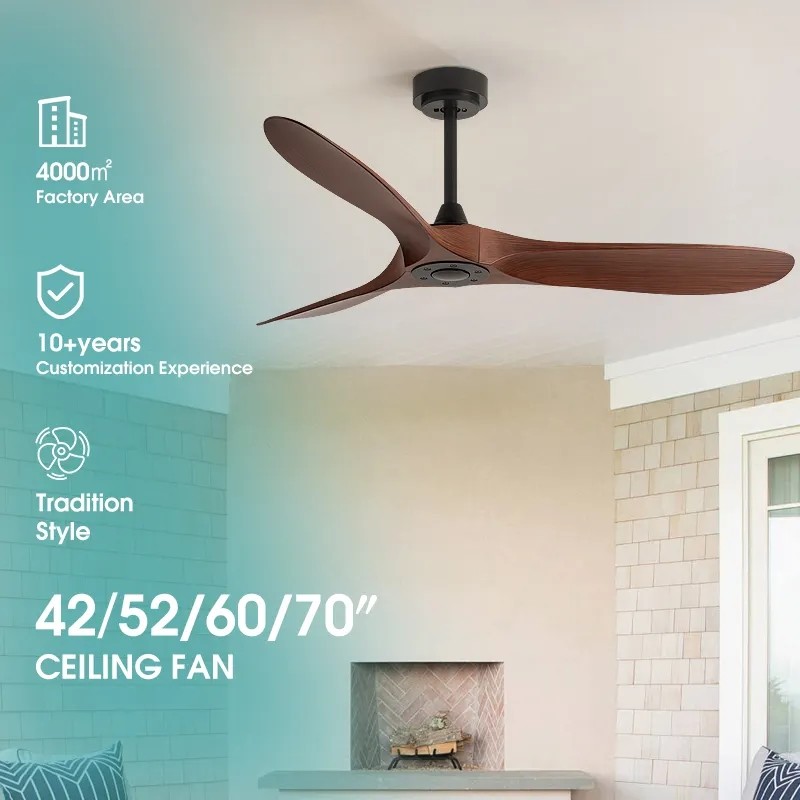 ABS 3 Blade Model 666 42 52 60 72 Inch Remote Control Light Weight Best White Ac Dc Electric Ceiling Fan Without Light