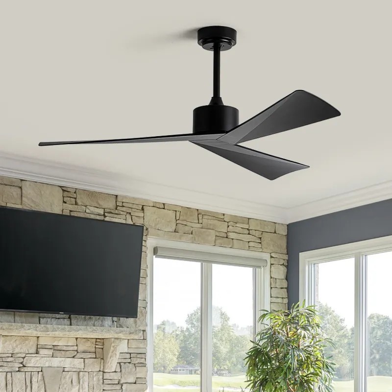 HFBH Model 908 Bldc Modern New Design 52 Inch Ac Dc Best Ceiling Fan with Remote Control ABS 3 Blade