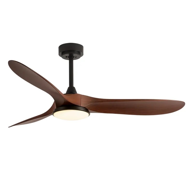 HFBH Model 666 52'' Simple Decorate Style Wood Color Ceiling Fan Light