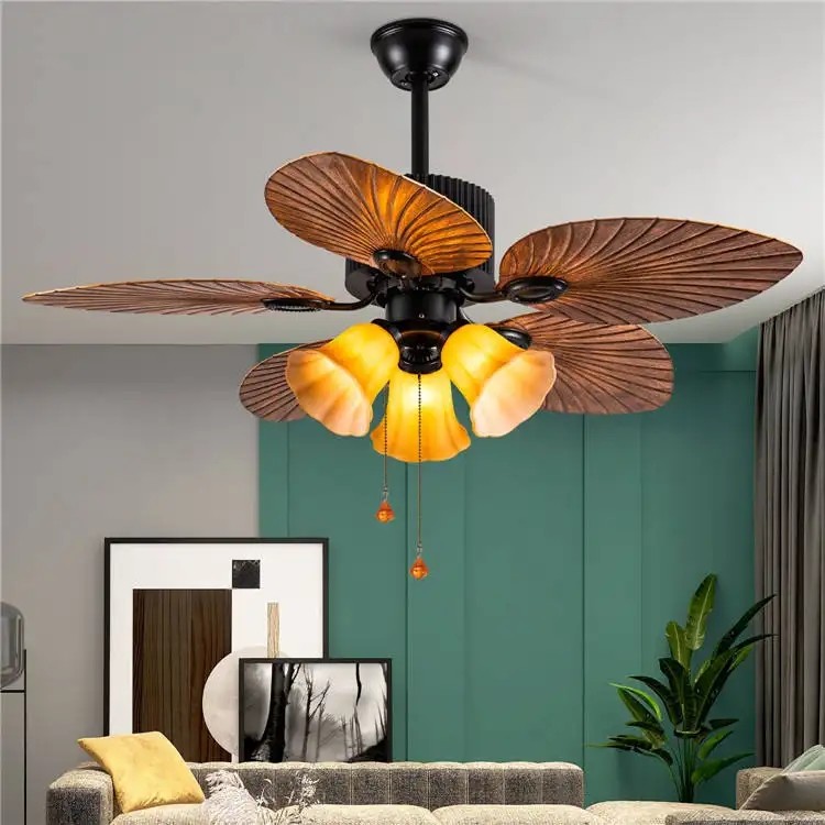 52 Inch Luxury Indoor ABS Living Room Bedroom Minimalist Stylish Zipper Ceiling Fan