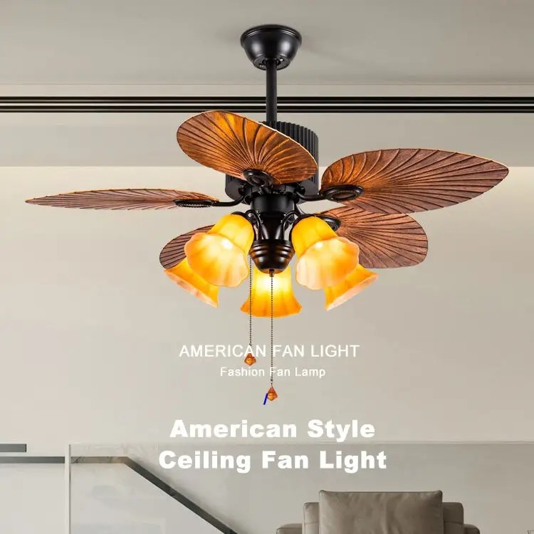 52 Inch Luxury Indoor ABS Living Room Bedroom Minimalist Stylish Zipper Ceiling Fan