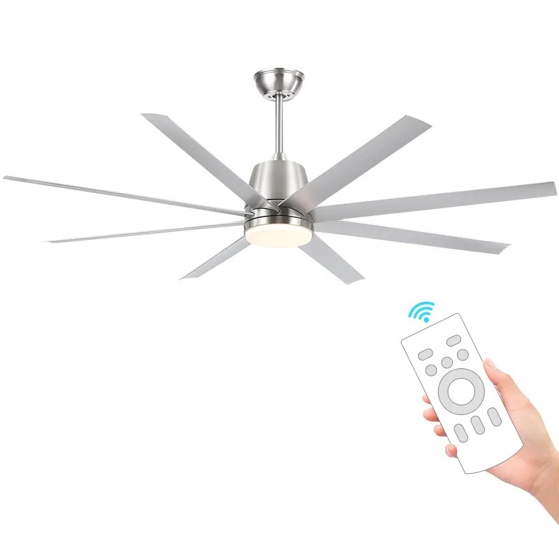 HFBH Model 922 72 Inches Black White Modern Fan Light Ceiling Fan with Light