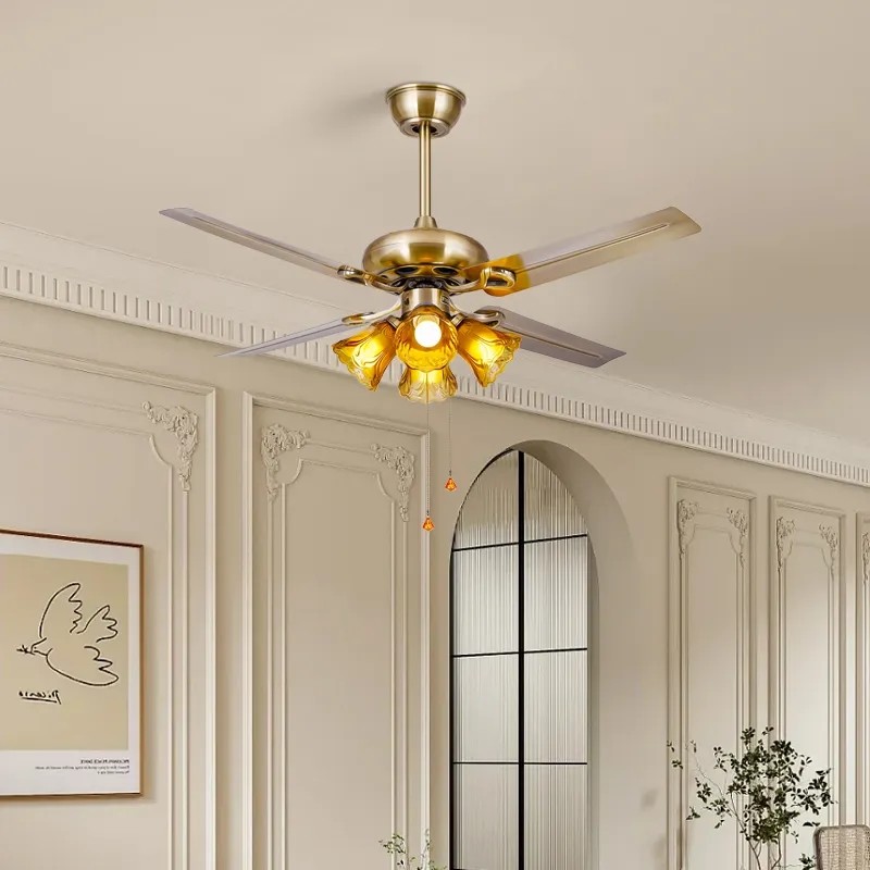 HFBH Model 330 42'' 48'' Metal Blade Bronze Color Silver Color Classic US Design Fan Light