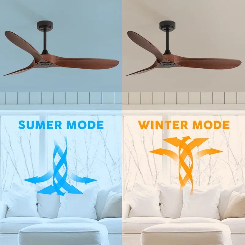 HFBH Model 666 42/52/60/72 Inch ABS Blade AC/DC Customize Tuya Wifi Smart Motor Remote Control Modern 3 Blade Ceiling Fan
