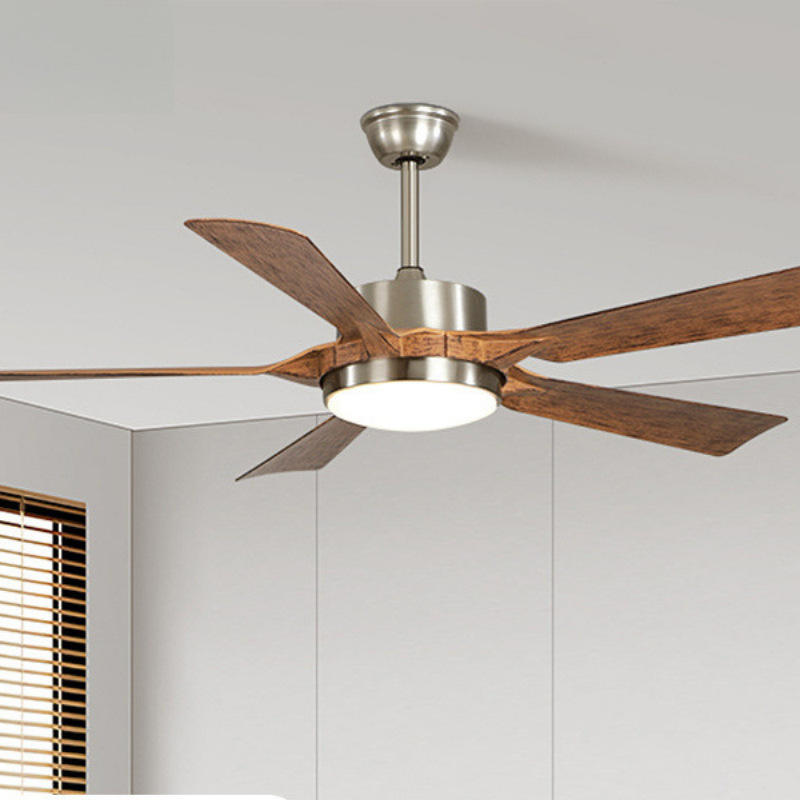 Minimalist 52-inch Ceiling Fan With LED Light 5 Blades Remote Control