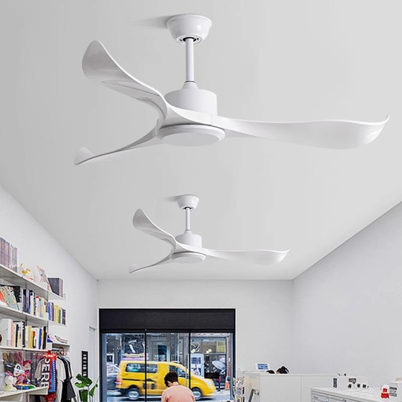 White Outdoor Ceiling Fan Plastic Blade Dc Motor Smart Waterproof Ceiling Fan with Remote Control