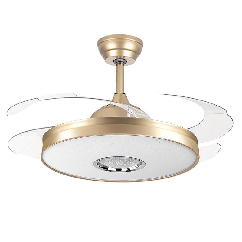 Bedroom 42 Inch Indoor Decorative Fandelier Remote Control Smart Bldc Modern Led Ceiling Fan with Light