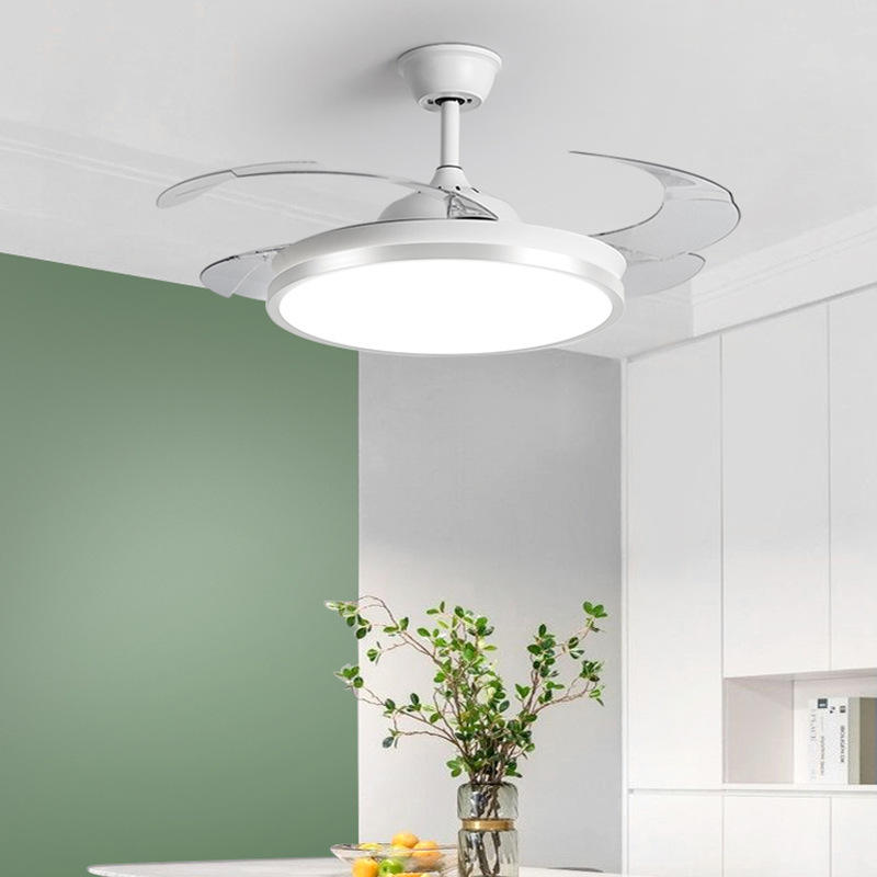 Bedroom 42 Inch Indoor Decorative Fandelier Remote Control Smart Bldc Modern Led Ceiling Fan with Light