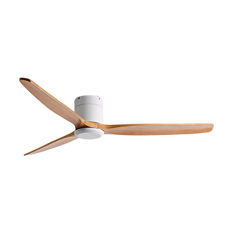 Smart Ceiling Fan Flush Mount Smart Remote Control 3 Wooden Blades Ceiling Fan