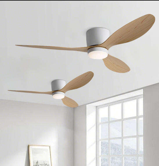 Silent DC Motor 3 ABS Reversible Blades Black And White Styles 42 Inches 6 Speed Indoor Ceiling Fan