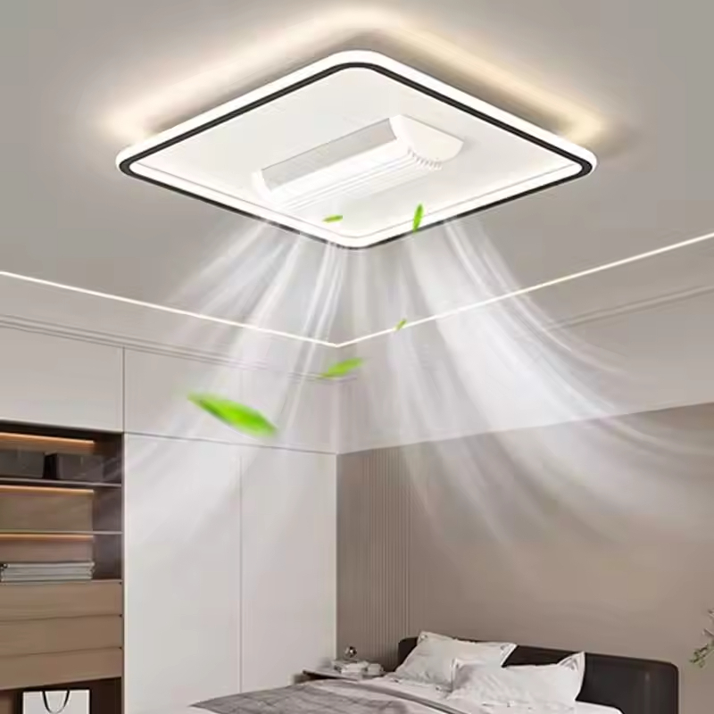 Modern Luxury Decorate Room or Hotel Ceiling Fan Light Recessed Smart LED Ceiling Fan Lamp With Remote Control