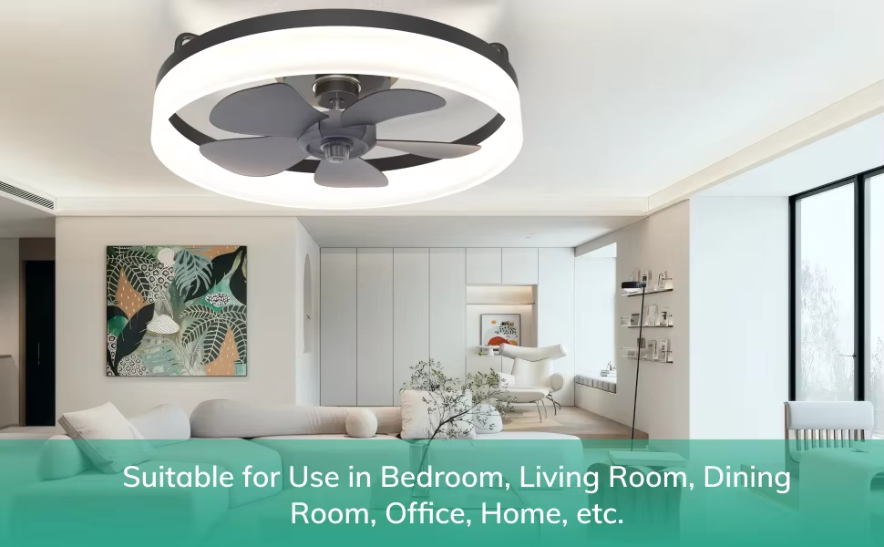 Modern Dimmable Led Fan Ceiling Light Led Remote Control
