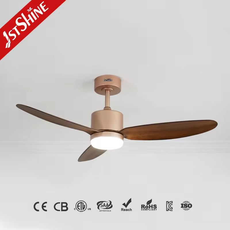 Led Ceiling Fan Simple Rose Gold Design Fancy Plastic Ceiling Fan with Remote Control
