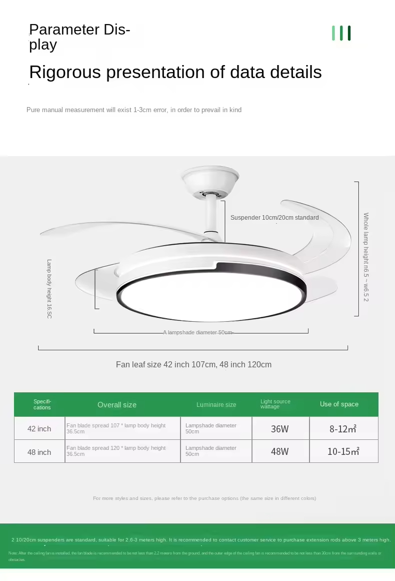 Intelligent Led Ceiling Fan Modern Decorative 3 Color Led Light Smart Remote Control Invisible Ceiling Fan