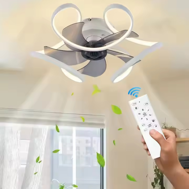 Ceiling Fan Light Bedroom Light Fan Integrated Restaurant Ceiling Lights Creative Modern Invisible Fan Chandelier