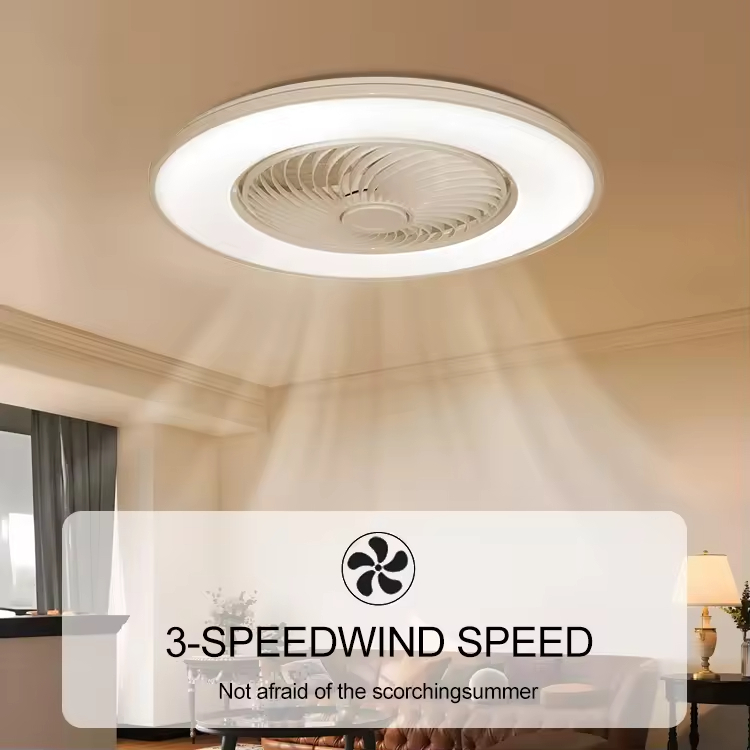 Luxurious 48W RGB LED Ceiling Fan Smart Light Modern Remote App Wi-Fi / Music Control Modern Ceiling Fan LED