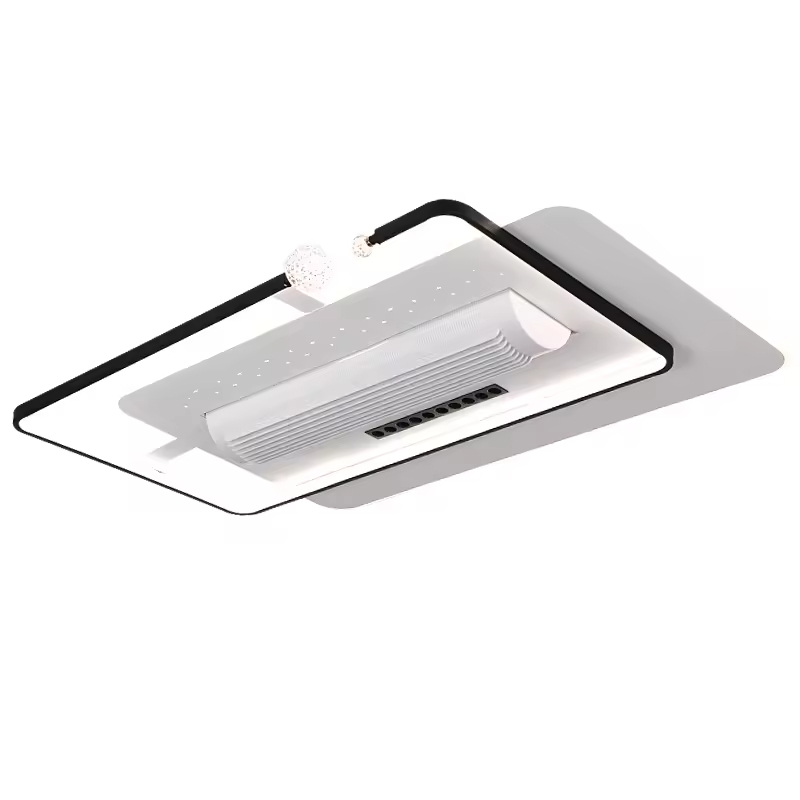 80Ra LED Ceiling Fan Light Hotel Bedroom Decorative Recessed Smart Bladeless Ceiling Fan With Light and Remote
