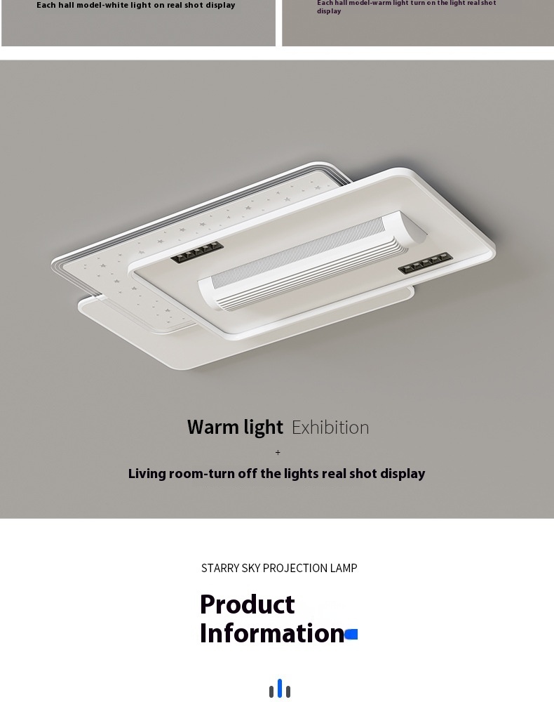 English Voice Control LED Ceiling Fan Light Living Room Leafless Bedroom Soft Wind Invisible Fan Light Mute Eye