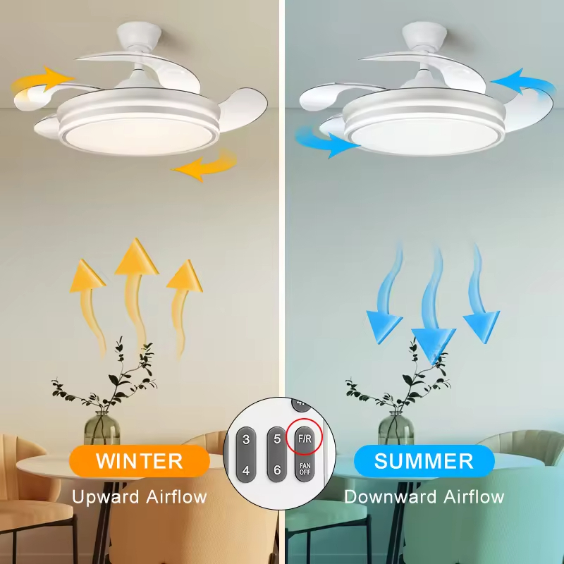 Adopter Fan with Light Household Looking Bedroom Ceiling Fan with Light Led and Remote Control Ceiling Fan with Light for Home