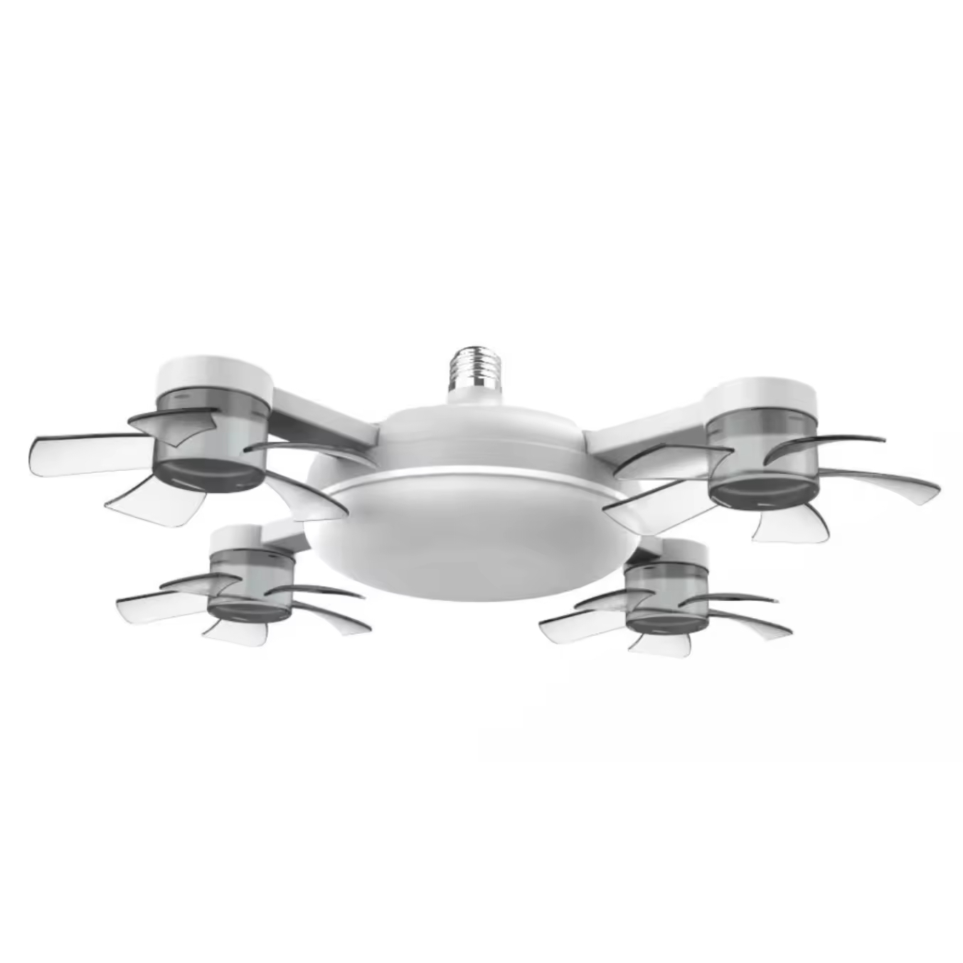 Shaped Fan Lamp Socket Fan Light with Remote Control Ceiling Fan with Light E27 Ceiling Drone Light for Home