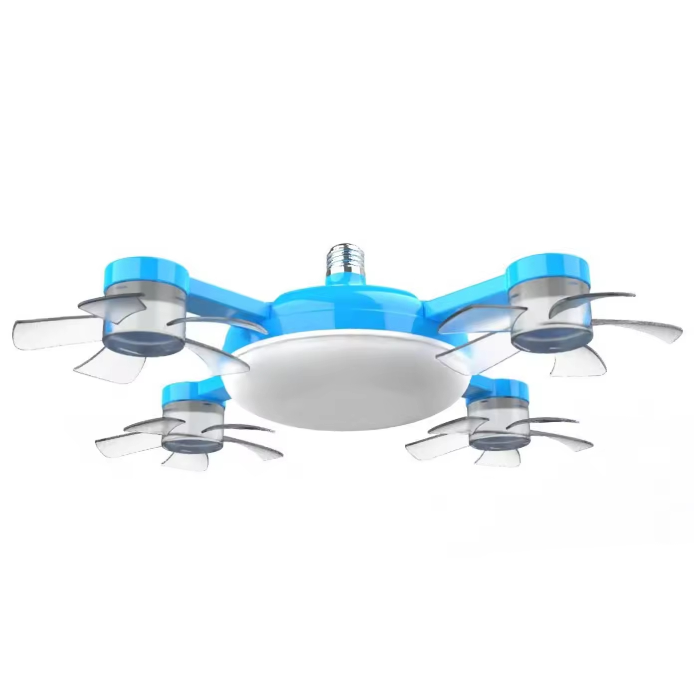 Shaped Fan Lamp Socket Fan Light with Remote Control Ceiling Fan with Light E27 Ceiling Drone Light for Home