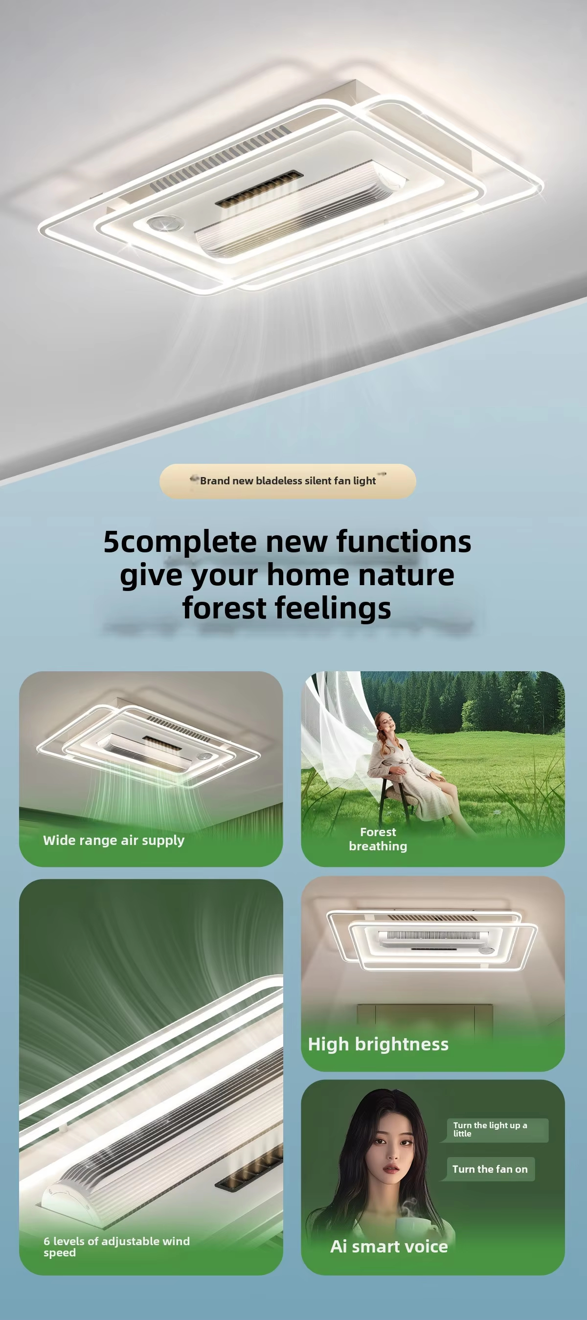 Ceiling Fan with Light Remote Control for Bedroom Livingroom Dining Eye Protection Silent Fans Lights