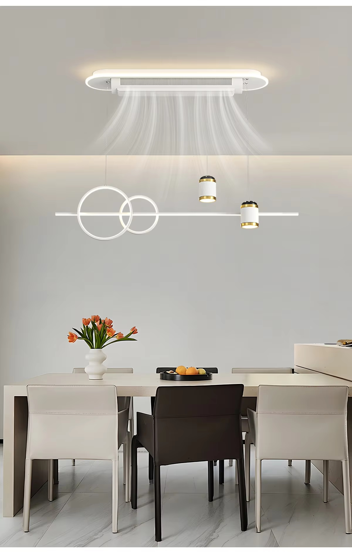 Ceiling Fan with Light Remote Control for Bedroom Livingroom Dining Eye Protection Silent Fans Lights