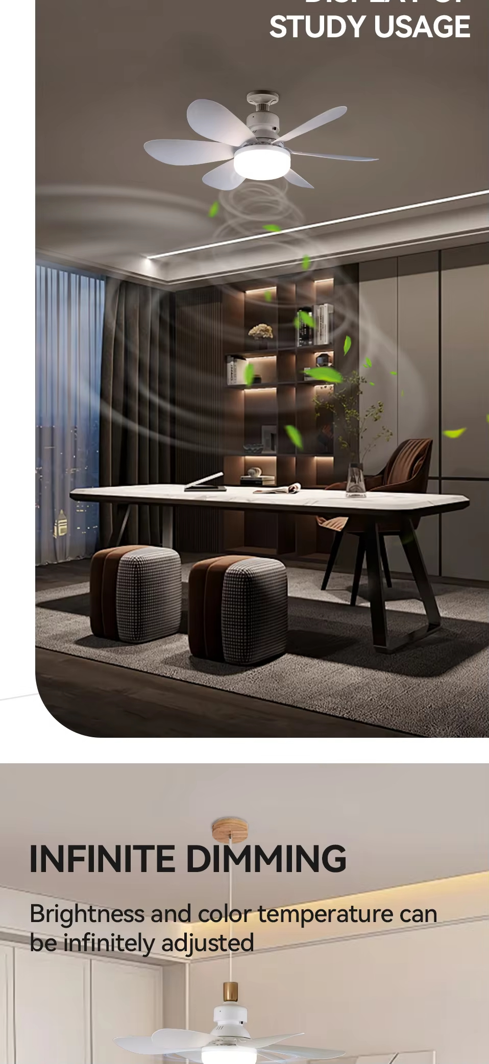 Modern LED Ceiling Fan Light E27 Remote Control 3 Colors Changeable Indoor Home Decoration Bedroom LED Fan Light