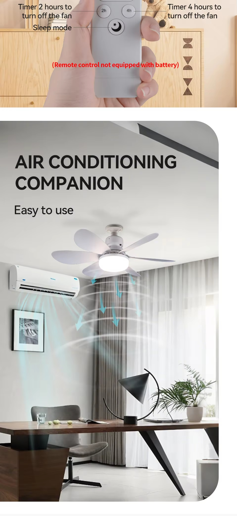 Modern LED Ceiling Fan Light E27 Remote Control 3 Colors Changeable Indoor Home Decoration Bedroom LED Fan Light