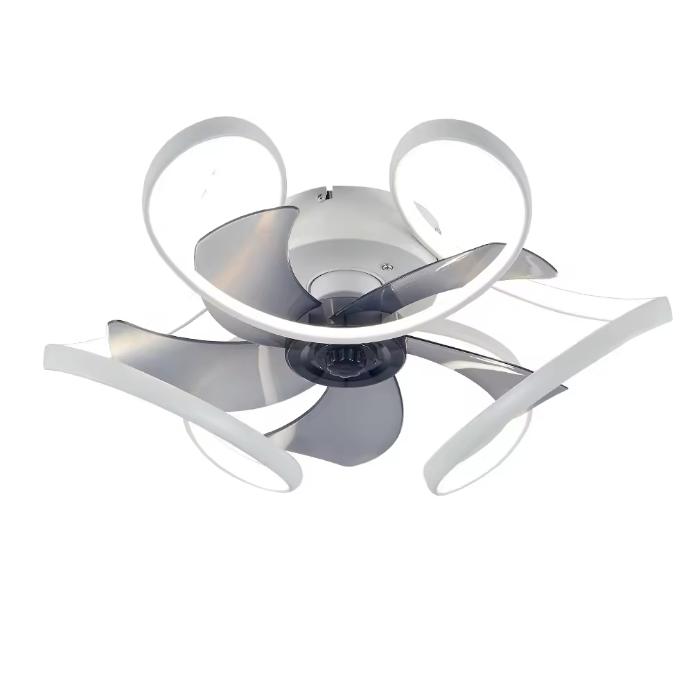 Modern simple luxury ceiling fan light for living room bedroom silent fan light with remote