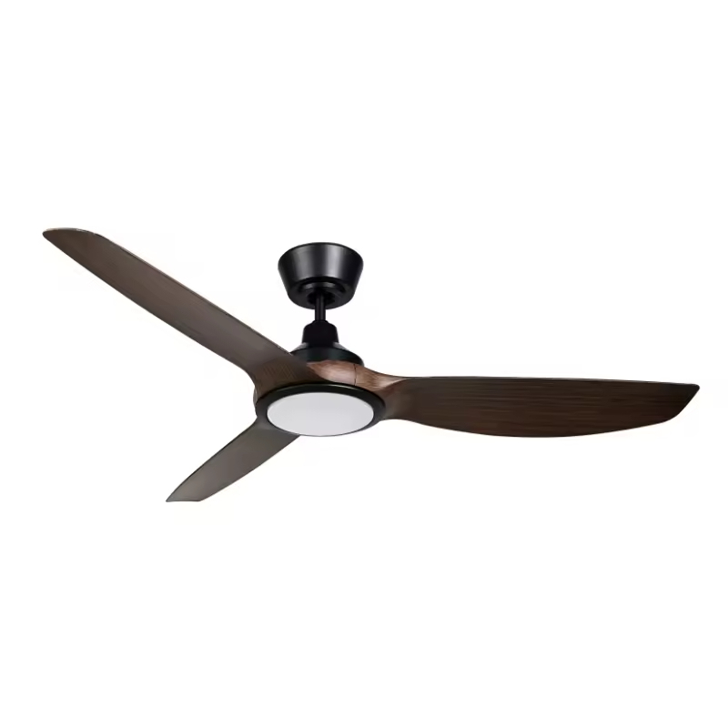 New Design Quiet Motor Cafe Living Room Dining Room Bedroom Study Room 52inch LED Ceiling Fan Light Kits
