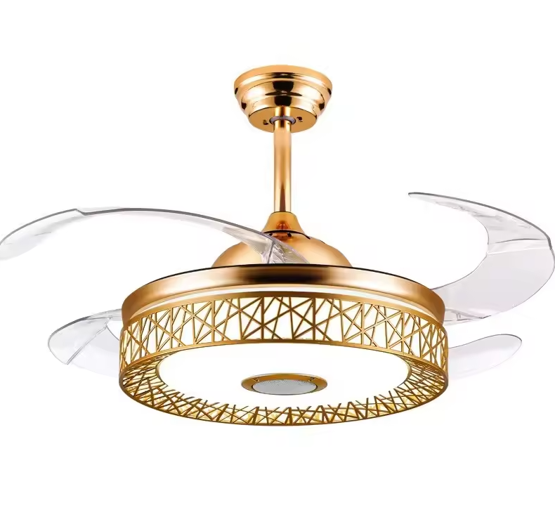 Remote Control Switch Type LED Ceiling Fan Lights Easy Ceiling Installation DC AC Power Source
