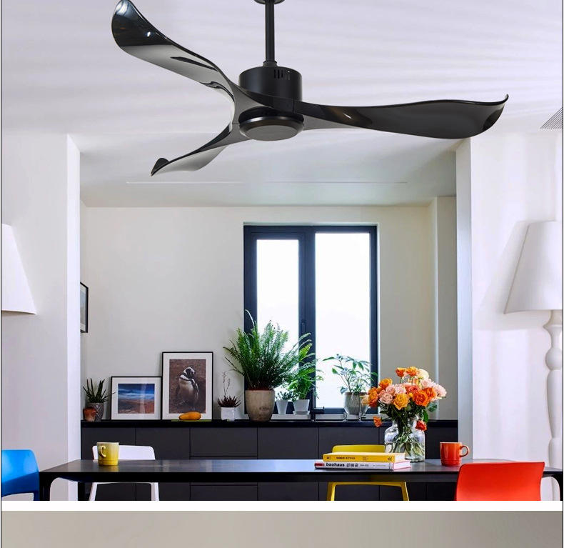 3 Blade LED Light Ceiling Fan with Remote Control Waterproof Outdoor Design for Hotels Budget-Friendly