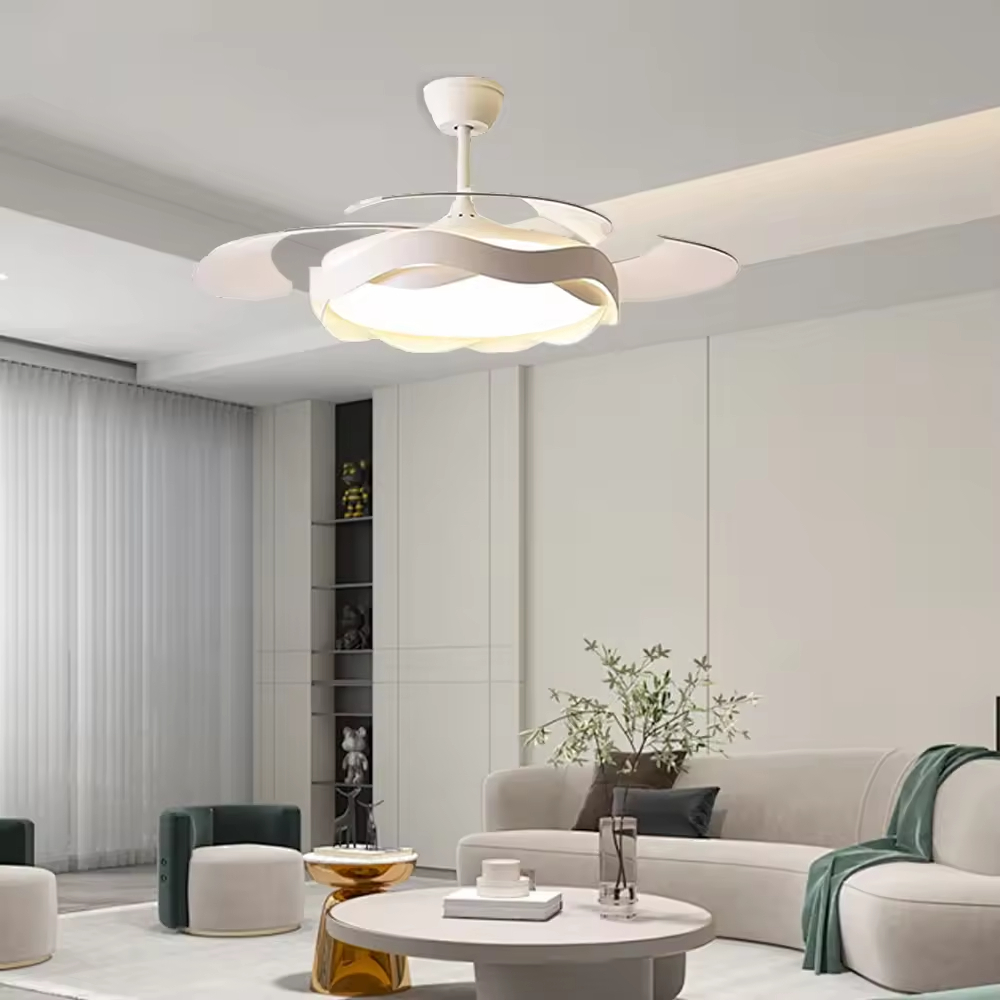 Factory wholesale  source factory  42-Inch High-End Ceiling Fan with Mute Light Simple Short ABS Blades Remote Control and DC Power Source