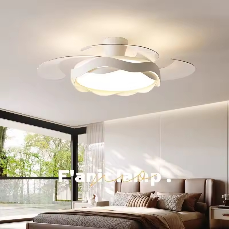 Factory wholesale  source factory  42-Inch High-End Ceiling Fan with Mute Light Simple Short ABS Blades Remote Control and DC Power Source