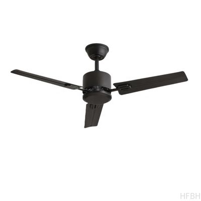 Fabrik Bestseller 42 Zoll 52 Zoll DC Grande ventilatore nero metallo 3 Flügel Decken ventilatore ohne Lichter