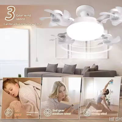 Shaped Fan Lamp Socket Fan Light with Remote Control Ceiling Fan with Light E27 Ceiling Drone Light for Home