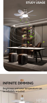 Modern LED Ceiling Fan Light E27 Remote Control 3 Colors Changeable Indoor Home Decoration Bedroom LED Fan Light