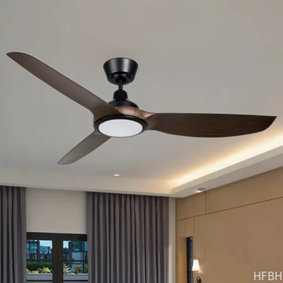 New Design Quiet Motor Cafe Living Room Dining Room Bedroom Study Room 52inch LED Ceiling Fan Light Kits
